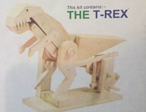 T-REX Timberkits Self-Assembly Wood Dinosaur Moving Model Kit Automation STEM