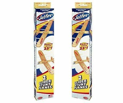 Jetfire Twin Packs (2 Packs) = 4 Balsa Wood Toy Planes by Guillow's  GRP-0131