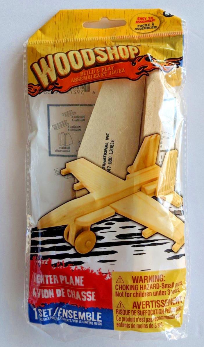 Woodshop Fighter Plane Build and Play Kit Peachtree Playthings Easy to Assemble