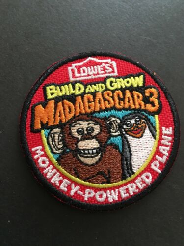 Lowe's Build and Grow ”Madagascar 3” Kids craft Patch Only