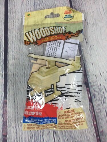 Peachtree Playthings Woodshop Helicopter Build & Play Kit Sealed Bag New