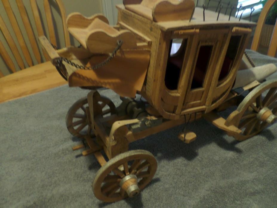 HUGE Scale Model Stagecoach / Table Top Rustic Decor