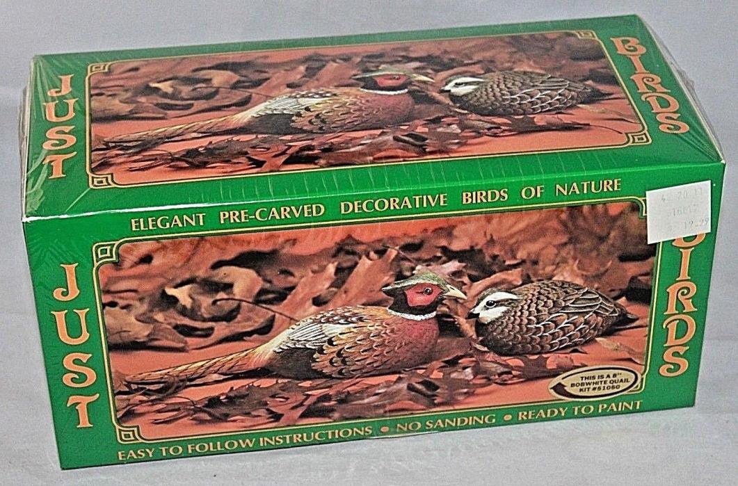 Craft-Tex JUST BIRDS #51050 Precarved BOBWHITE QUAIL Painting Kit, NIB SEALED