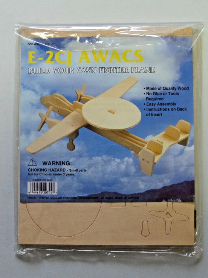 Build Your Own Wooden Fighter Plane E-2CJ AWACS New In Package