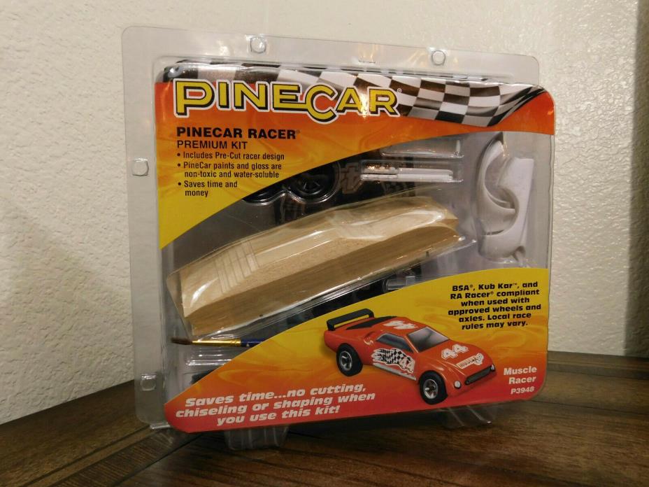 PineCar, Racer Premium Kit, P3948, Muscle Racer with paint & decals, NEW, NIB
