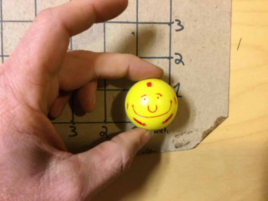 vintage Original Clean -- 1960's CRAZY YELLOW BALL, moves odd, something inside