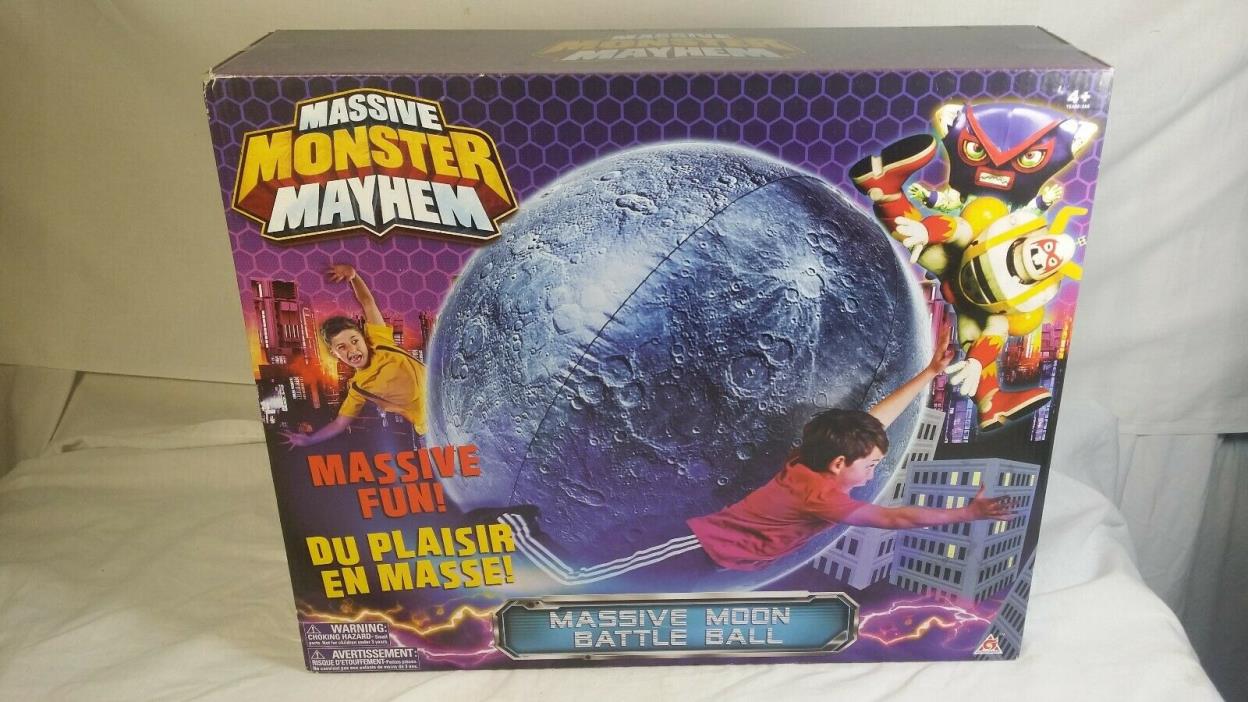 Nicktoons Massive Monster Mayhem - 5 Ft Inflatable Moon Battle Ball w/ 2 Targets