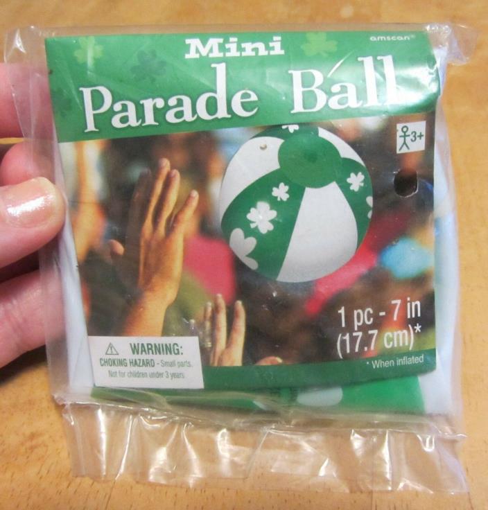Mini Parade Ball Shamrocks Saint Patrick's Day Irish White Green