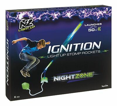 Night Zone Ignition Light Up Stomp Rockets - Outdoor Fun Toy by Toysmith 56002