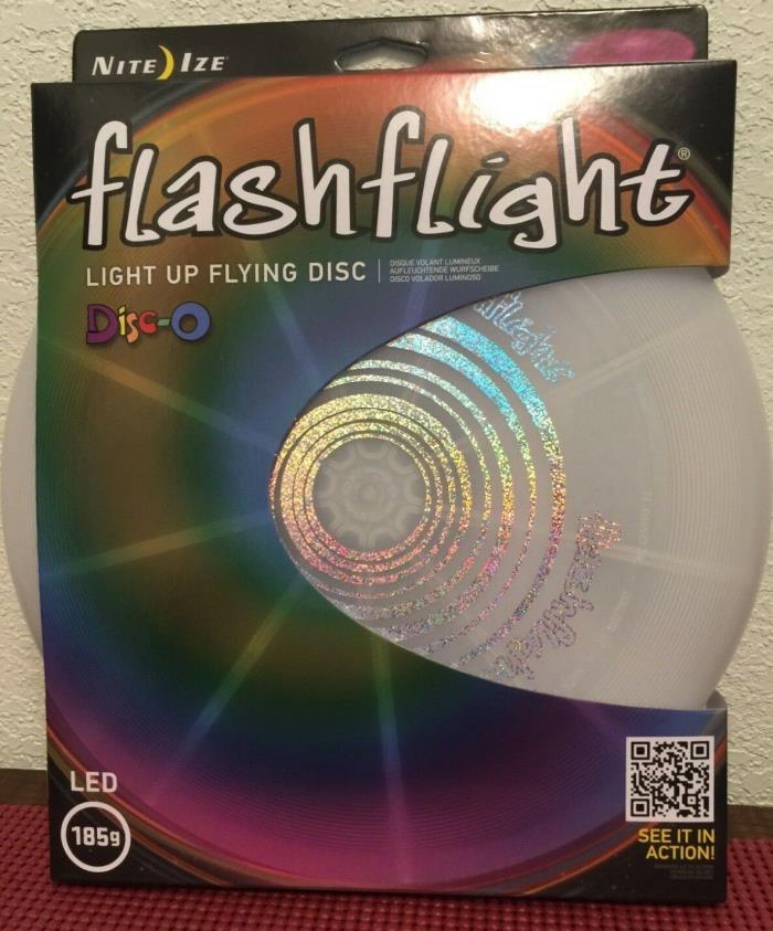 d)  SET of 2 Disc-O FLASHFLIGHT Light Up Flying Disc Nite~Ize Innovation 10