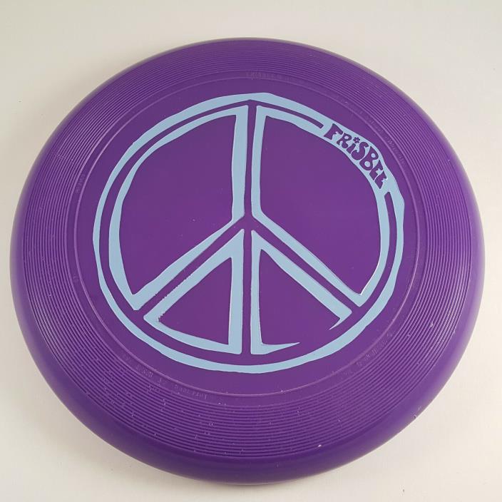 Vintage Frisbee 1980 Purple Peace Sign Symbol - Official Wham-O - FREE SHIPPING