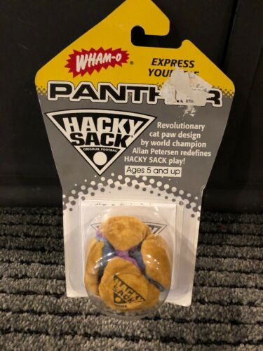 Wham-O The Original Footbag Hacky Sack Panther Cat Paw Design Yellow Blue New!