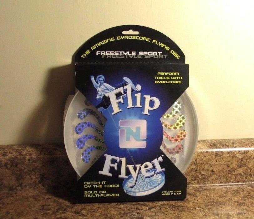 Flip N Flyer Gyro-Cord Tricks Solo or Mutli Player Silver White NEW