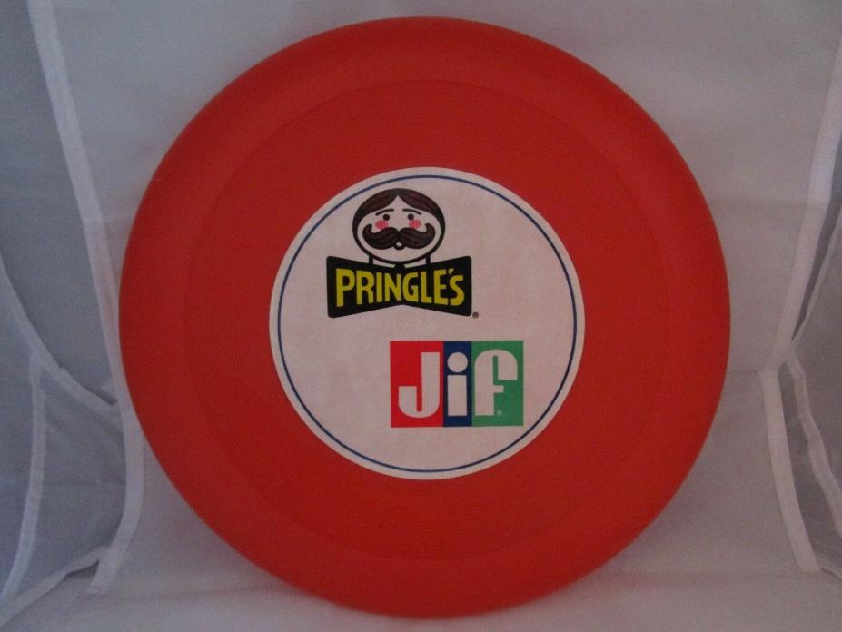 PROMO Advertising PRINGLES and JIF Red Flying Saucer Disc Frisbee Vintage