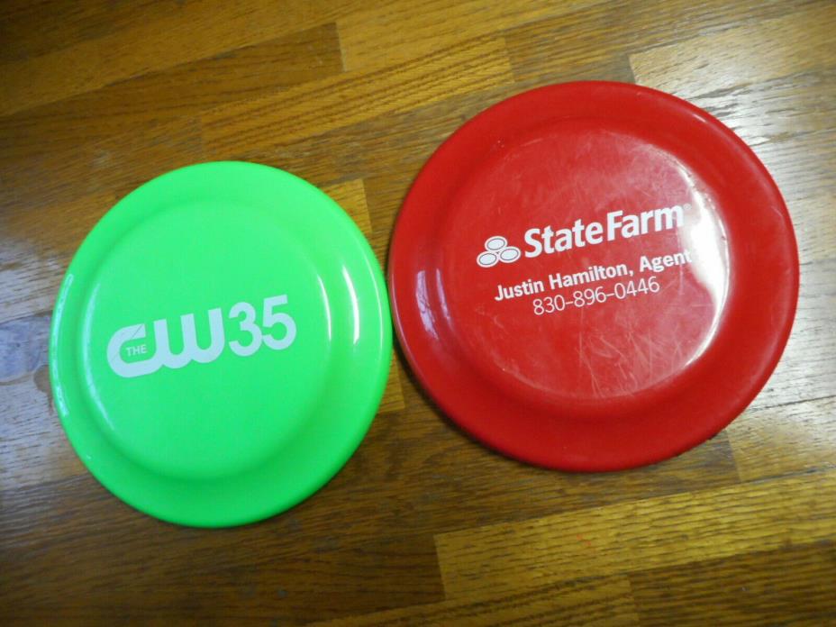 2 Flying Discs Frisbee Lot Collectable Logo