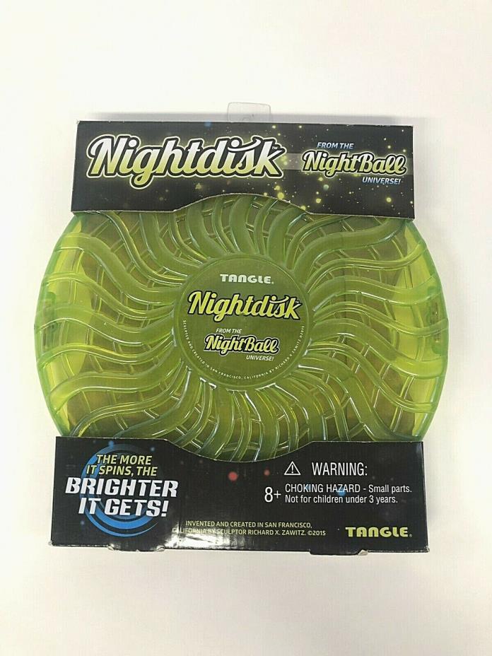 Tangle NightBall NIGHTDISK Light-up Disk-Green w/LED Lights