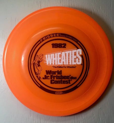 1982 WHAM-O FRISBEE WHEATIES. FLYING DISC WORLD JR. FRISBEE DISC CONTEST