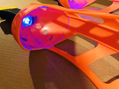 Nerf Lightning Scoop Toss LED Light 2 Light Up Scoops Rare Works Catch Trac Ball