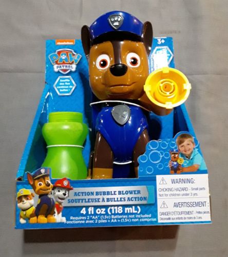 CHASE Nickelodeon Paw Patrol Action Bubble Blower 4oz, Blows Continuous Bubbles