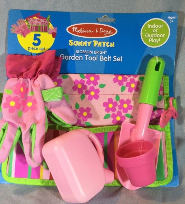 Melissa & Doug Sunny Patch Blossom Bright Garden Tool Belt Set New in Package