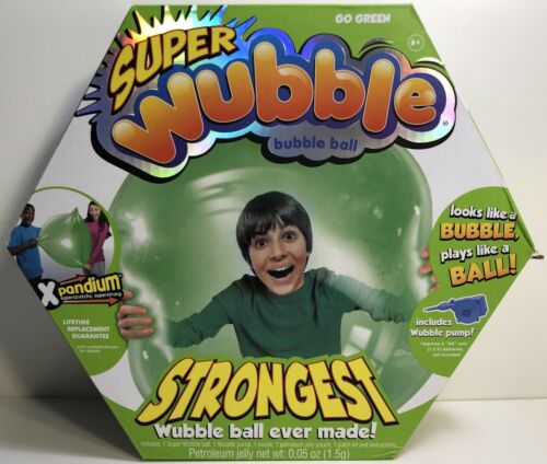 The Amazing Tear-Resistant Super Wubble Bubble Ball - Go Green - NEW