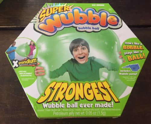 The Amazing Tear-Resistant Super Wubble Bubble Ball - Go Green - NEW