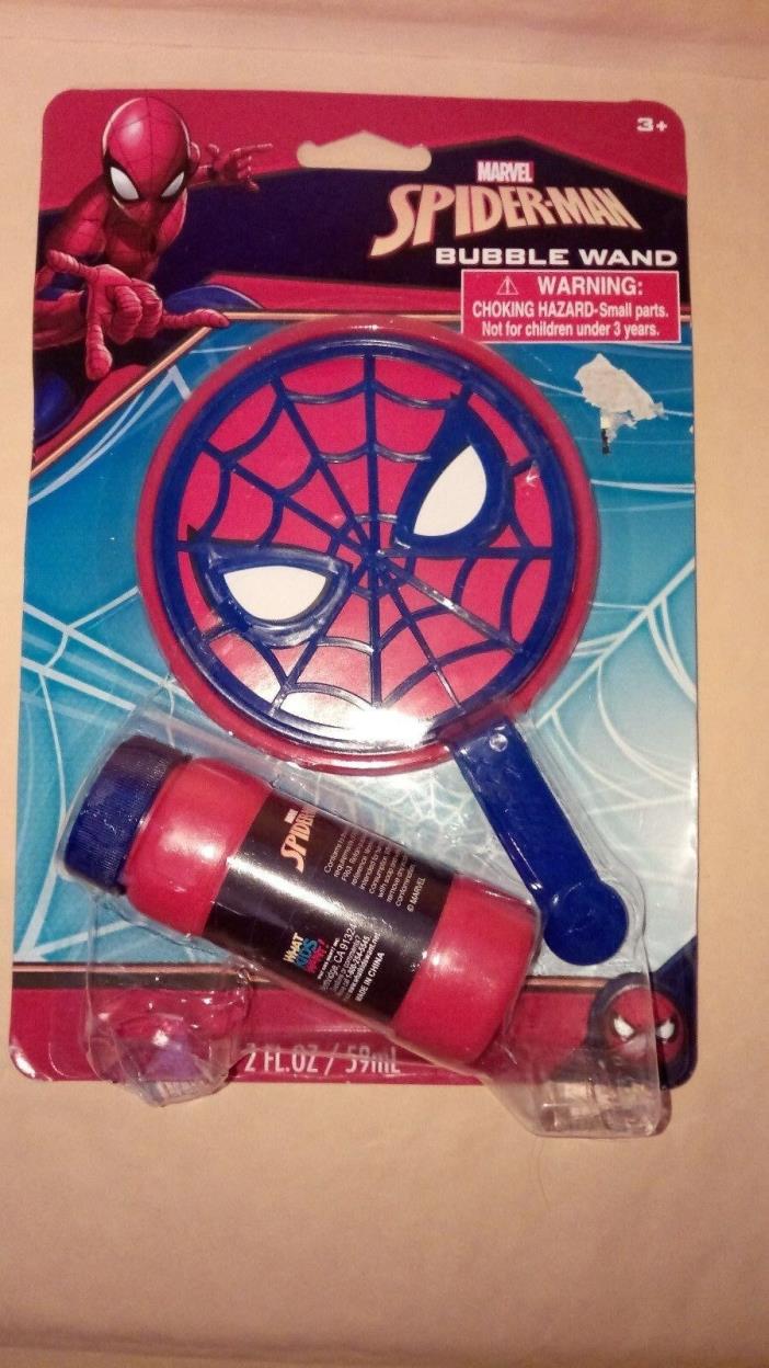 Marvel Spiderman Bubble Wand With Bubbles Bottle 2 oz