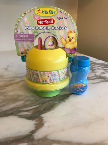Little Kids No-Spill Mini Bubble Bucket with Bubble Liquid