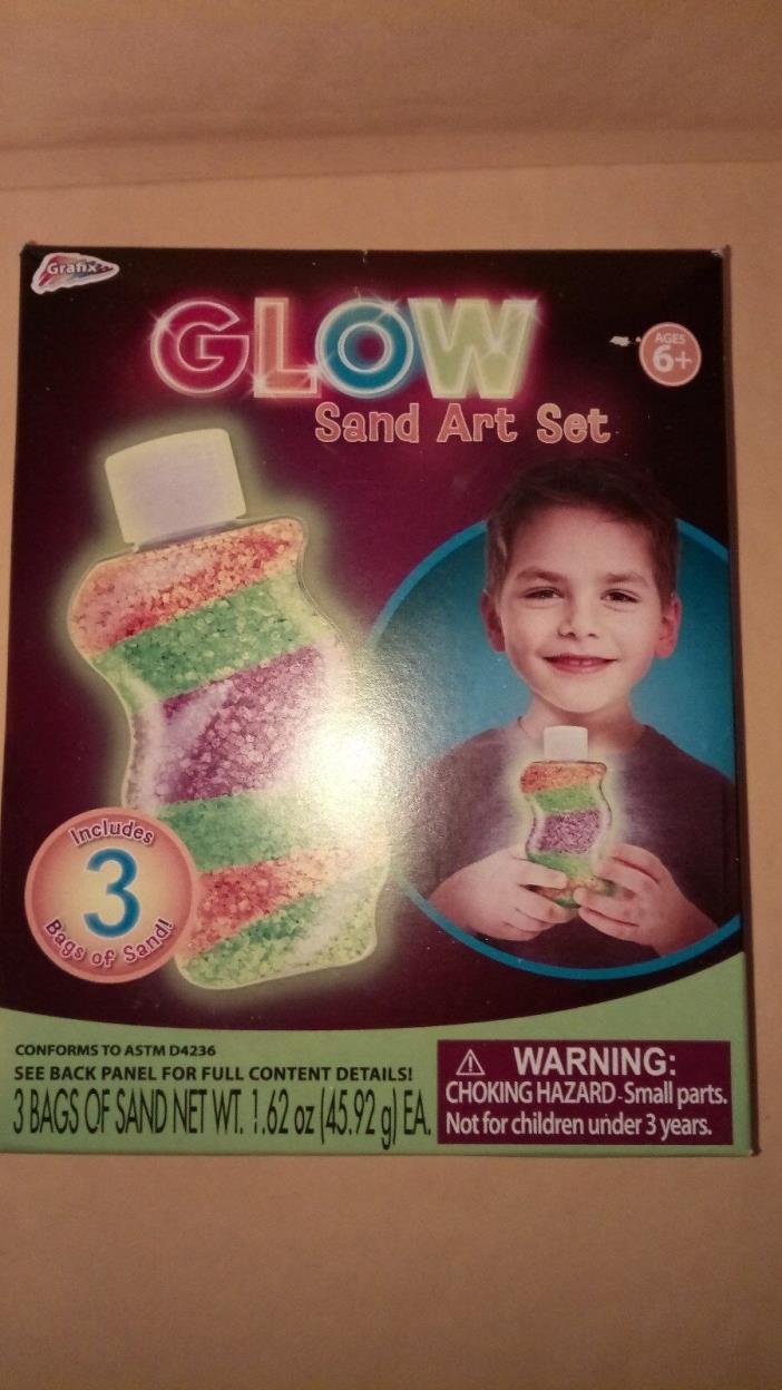 Glow Sand Art Set with 3 bags of sand! Ages 6+