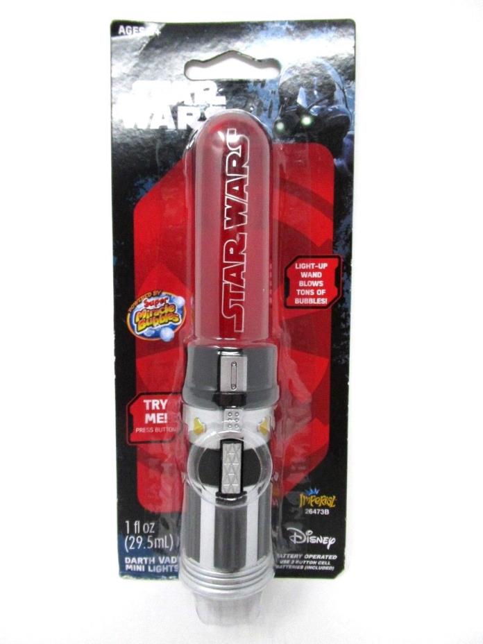 Imperial Toy Star Wars Darth Vader Mini Lightsaber Bubble Wand Red