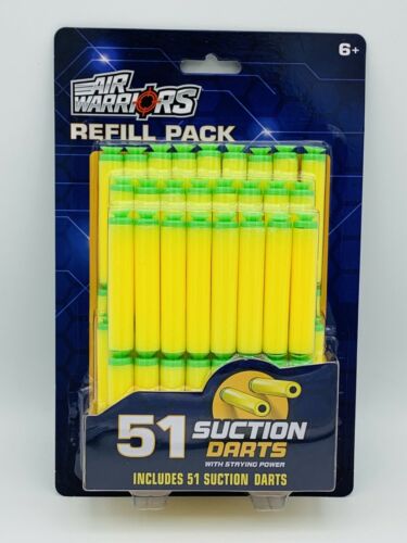 Air Warriors Buzz Bee Toys 51 Yellow Suction Darts Refill Pack Item 54100