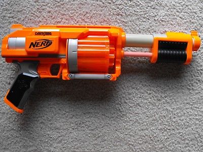 NERF Dart Tag Fury Fire Blaster Orange - Nice Working Shape - FREE SHIPPING