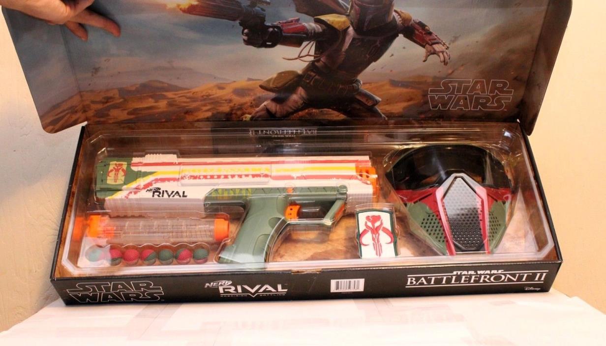 Boba Fett NERF Rival Apollo XV-700 Blaster Star Wars - Mask & Rounds NEW OPEN