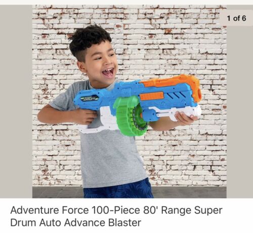 Adventure Force 100-Piece 80' Range Super Drum Auto Advance Blaster