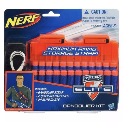 NEW Nerf N-Strike Elite Series Bandolier Kit Maximum Dart Storage Strap Clips