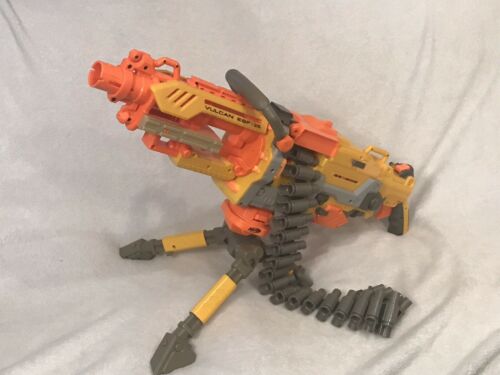 Nerf Vulcan (FOR PARTS ONLY!) Does Not Work (Comes With Tripod And Dart Belt)