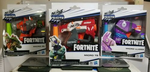 **NEW** 2019 Nerf Fortnite Microshots COMPLETE SET OF 3 Dart-Firing Toy Blaster