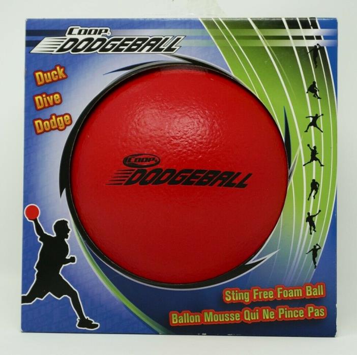 Red Coop Dodgeball Sting Free Foam Ball - New In Box
