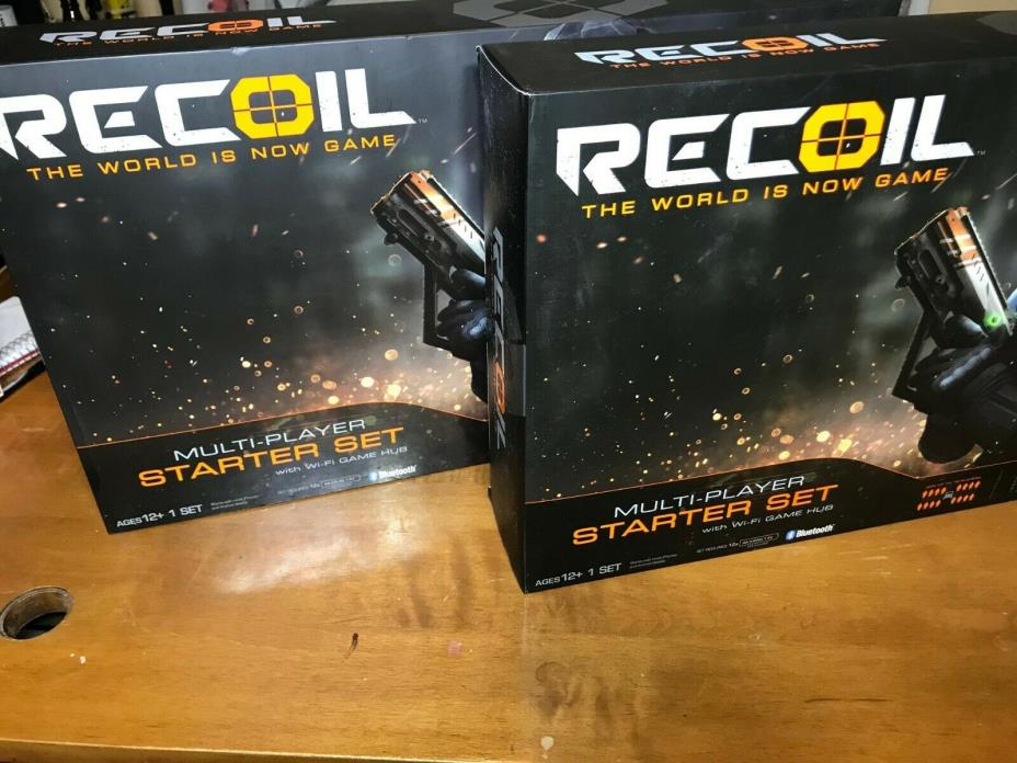 2 NEW Recoil Laser Combat Starter Sets - Includes 4 Recoil Laser Weapons AR Game