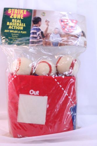 Strike Zone Baseball Game Target Throw Mat and Balls Stick Vintage New n Package