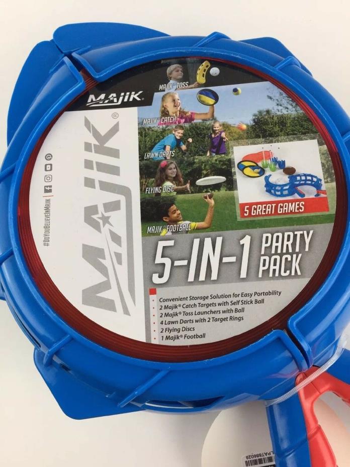 Eastpoint 5-IN-1 Party Pak Majik Toss Catch Darts Disc Football Lawn Games