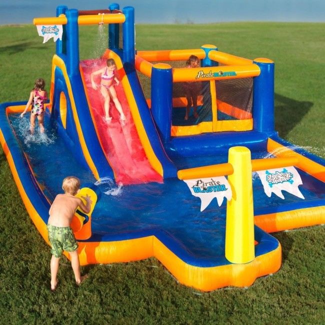New Blast Zone Inflatable Bounce House: Pirate Blaster Water Park