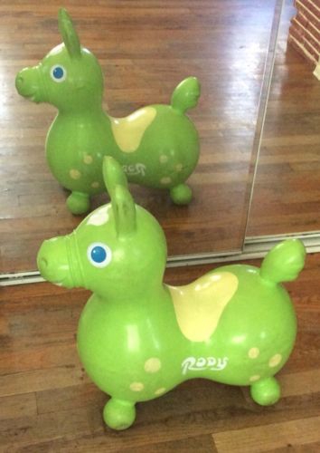 Green RODY Inflatable Bouncy Horse - Bounce & Ride Toy by LedraPlastic - Italy