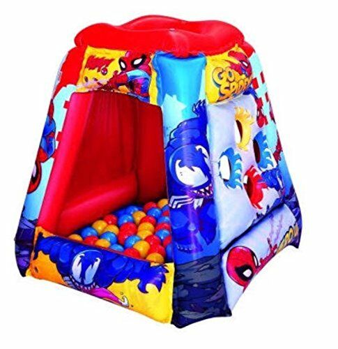 Marvel Spider-Man, 1 Inflatable & 20 Sof-Flex Balls, Green/Blue, 37