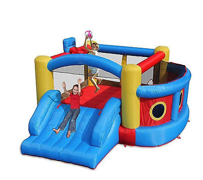 Magic Time Super Sports Fort Inflatable Slide