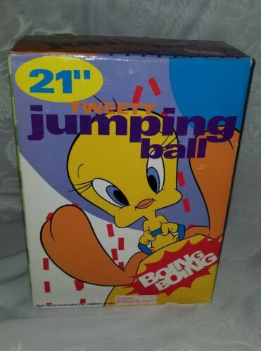 1995 Tweety Jumping Hopping Bouncy Ball in Original Box 21