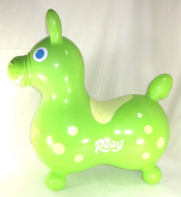 Rody Horse Child's Bounce and Ride Lime Green Ledroplastic f/ Physical Therapy