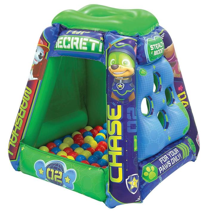 Paw Patrol Ball Pit, 1 Inflatable & 20 Sof-Flex Balls, Green/Blue, 37