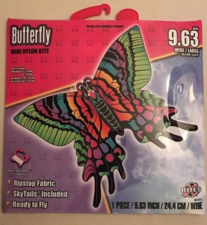 NEW Butterfly MIDI NYLON KITE  9.63 INCH