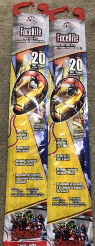 (1) New FaceKite Marvel Avengers IRON MAN Kite Poly Face Kite 20 inches Tall